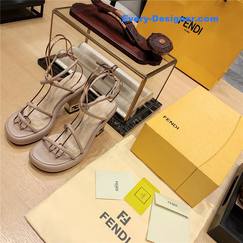 F**di color block haute couture sandals