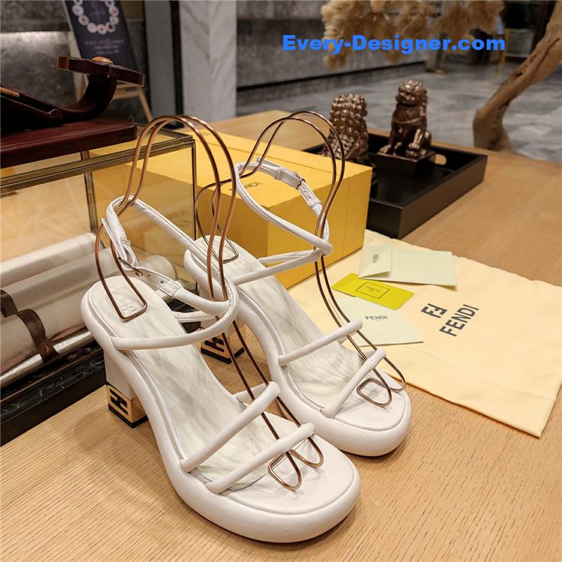 F**di color block haute couture sandals