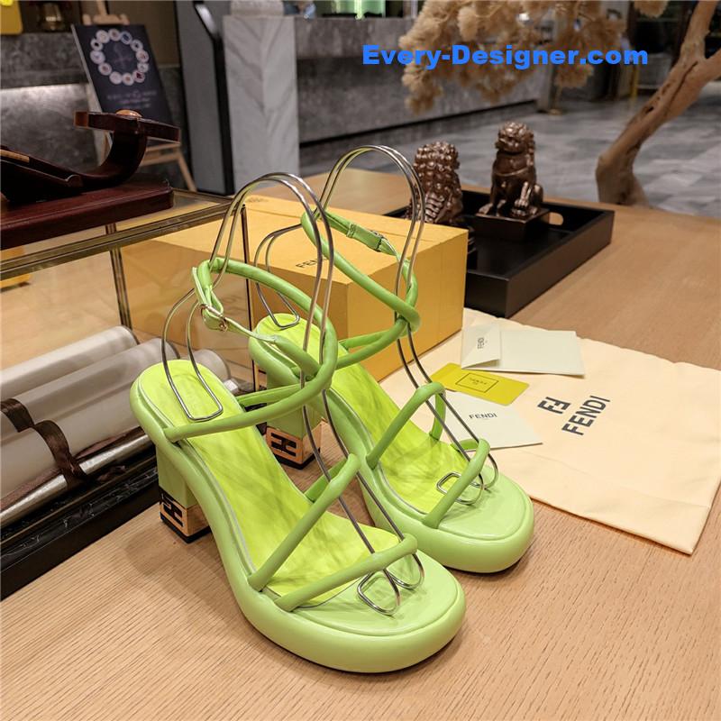 F**di color block haute couture sandals