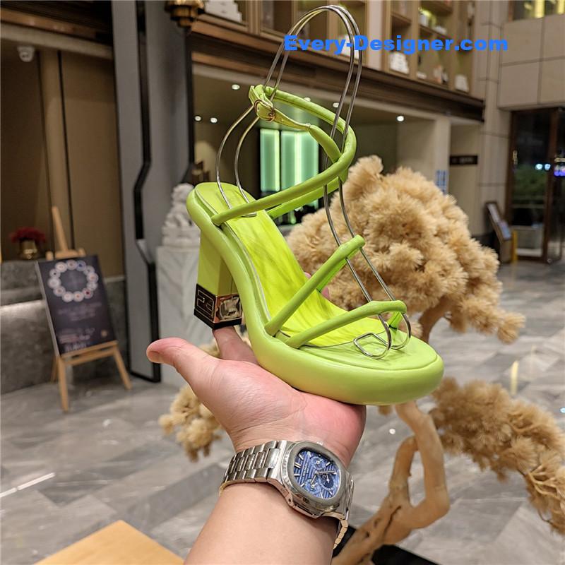 F**di color block haute couture sandals