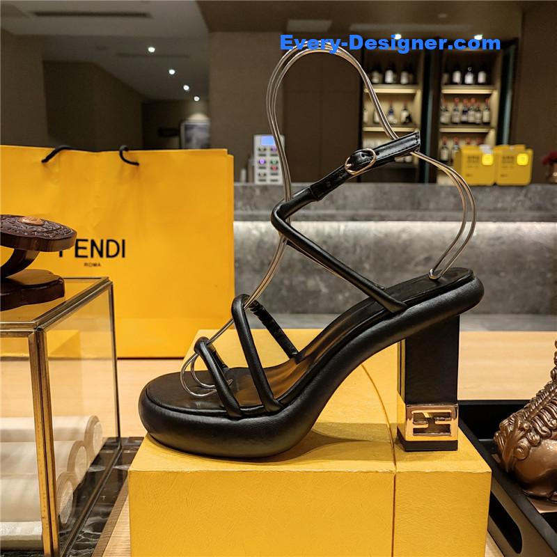F**di color block haute couture sandals