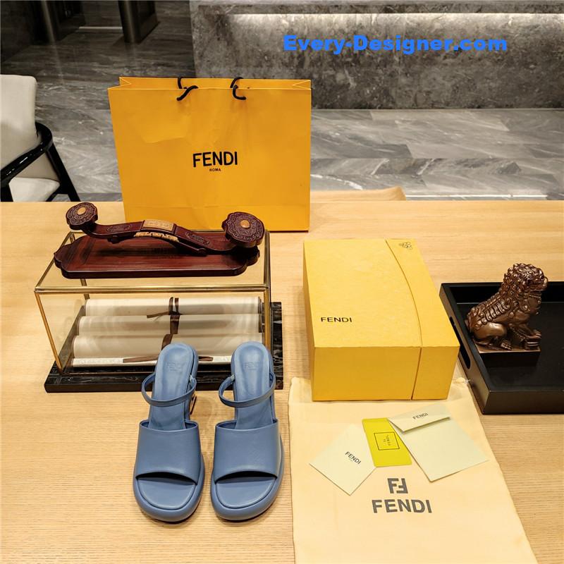 F**di block heel sandals