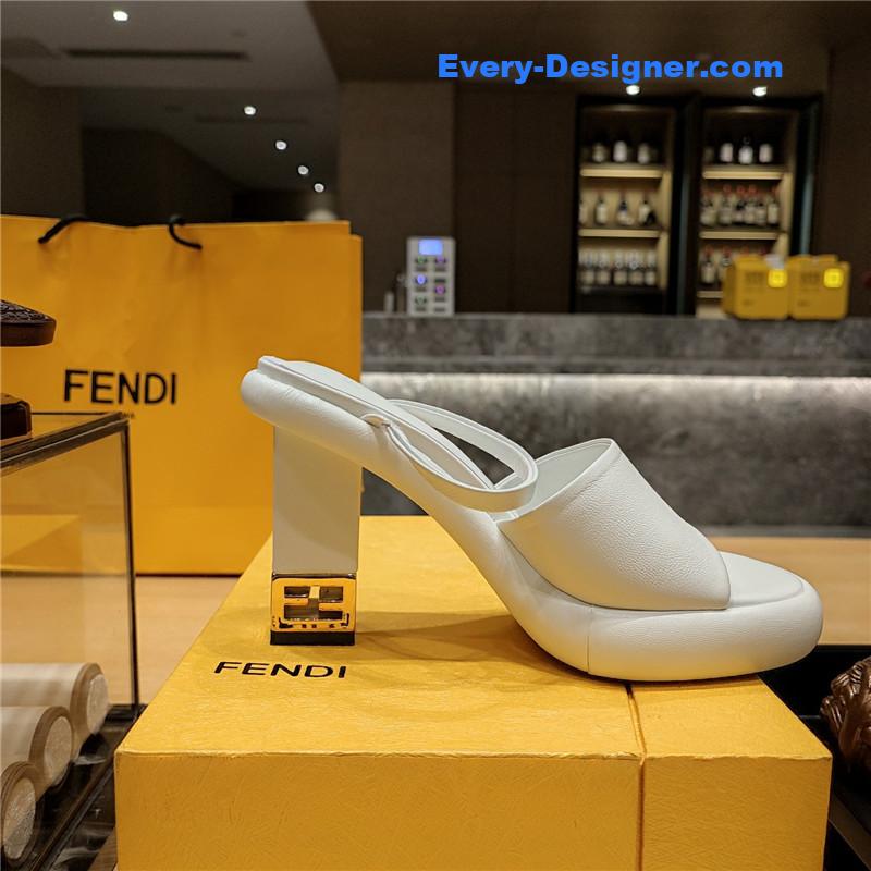 F**di block heel sandals