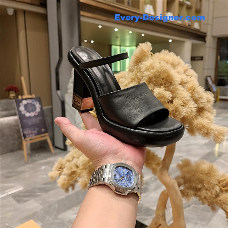 F**di block heel sandals
