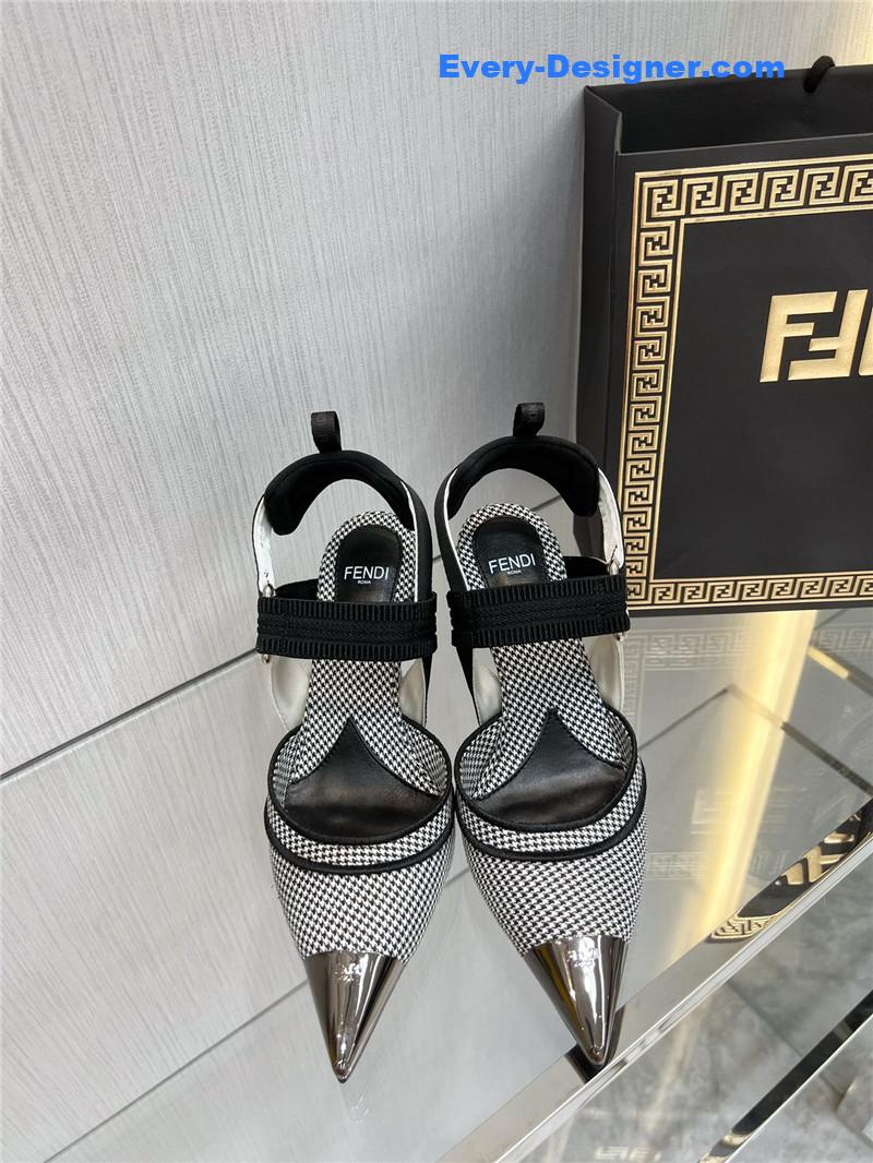 F**di classic houndstooth jacquard pumps
