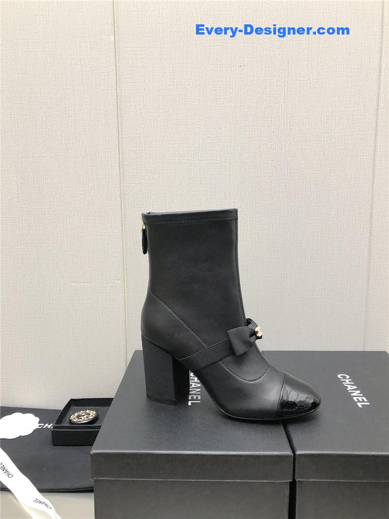 CC explosion bow snow white short boots