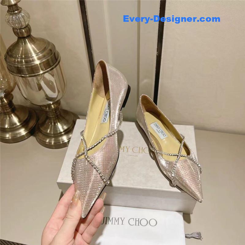 J1m*y Ch00 genevi pointy-toe ballet flats