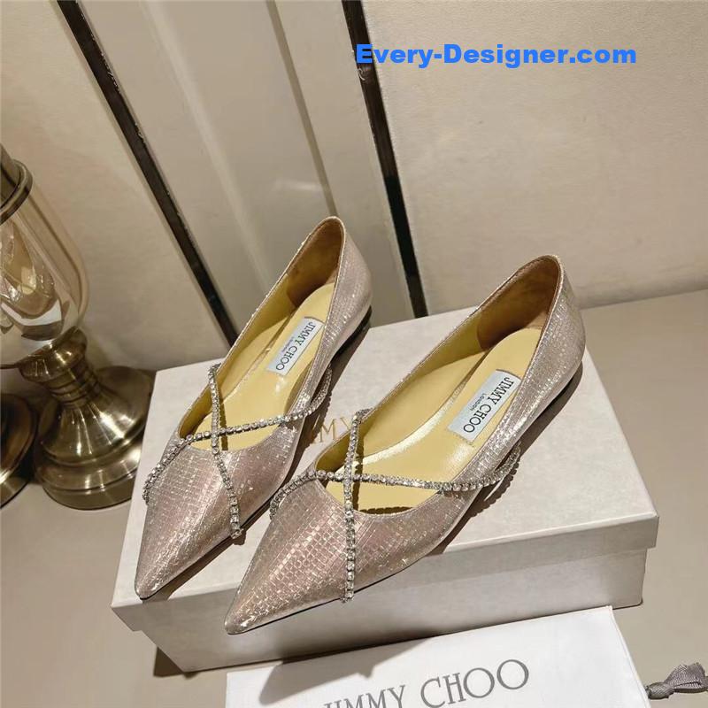 J1m*y Ch00 genevi pointy-toe ballet flats