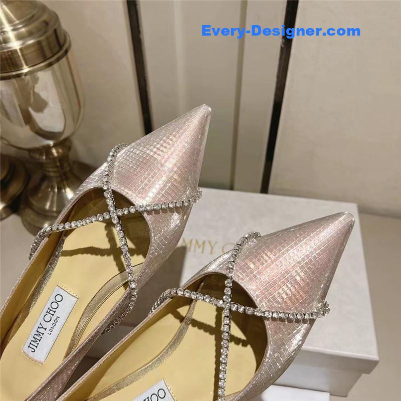 J1m*y Ch00 genevi pointy-toe ballet flats