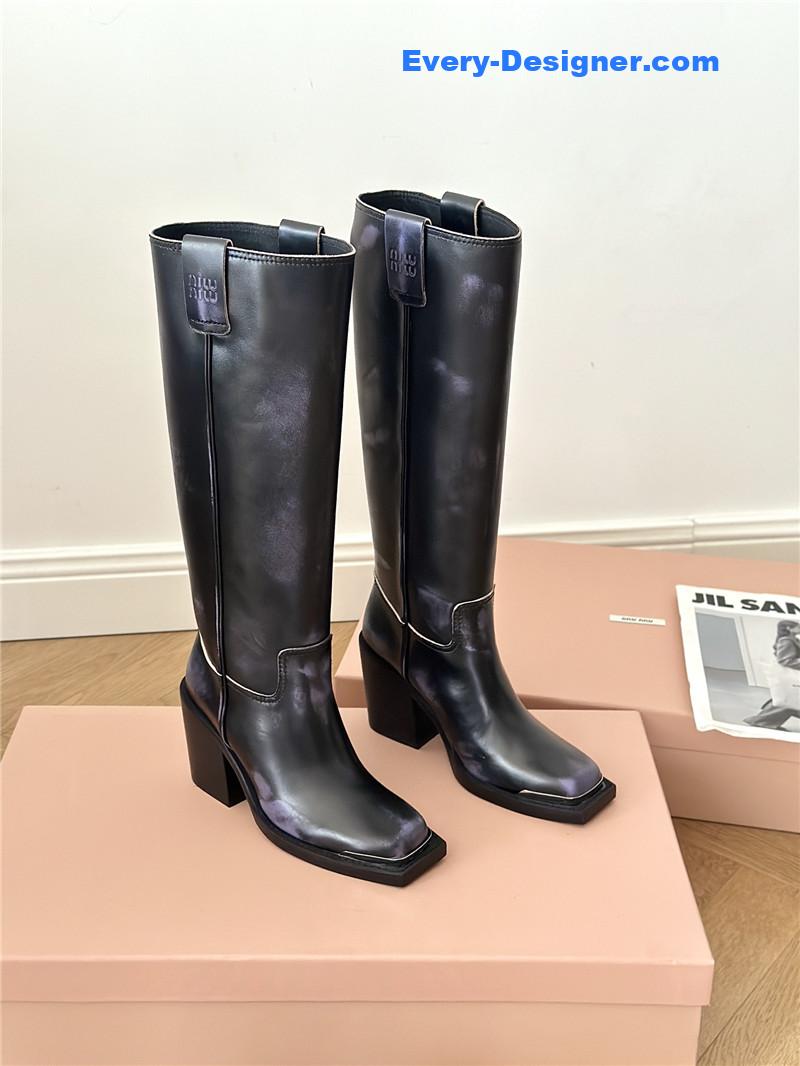 M1um1u new western cowboy boots knight boots