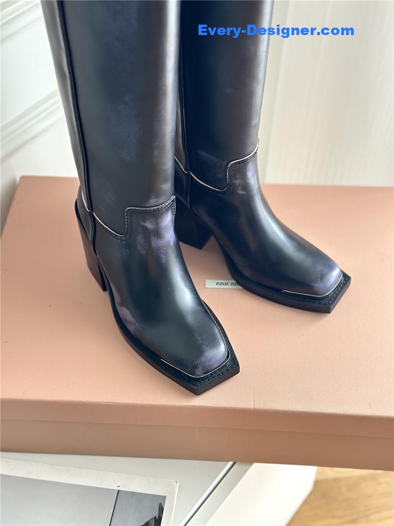 M1um1u new western cowboy boots knight boots