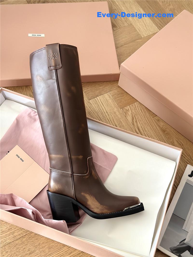 M1um1u new western cowboy boots knight boots