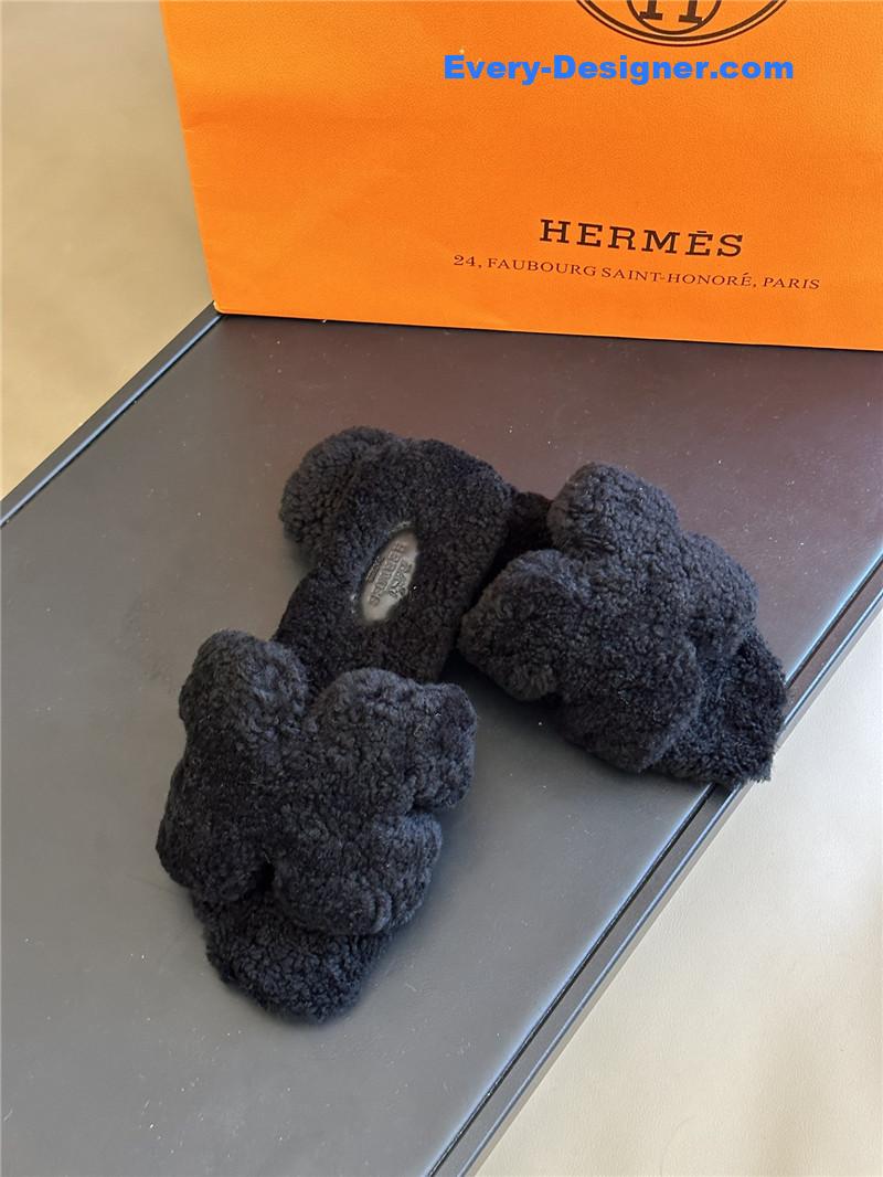 H**me5 fur roll cake hair h slippers