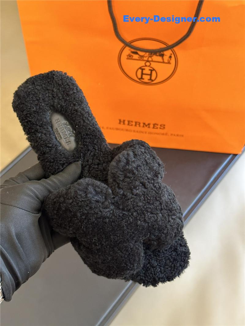 H**me5 fur roll cake hair h slippers