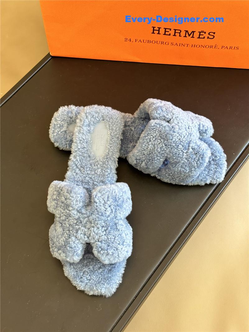 H**me5 fur roll cake hair h slippers