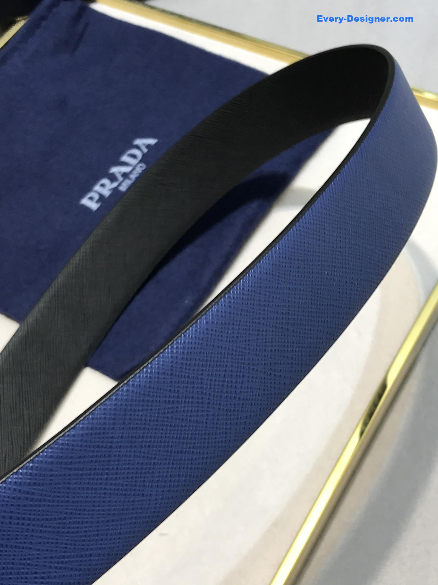 Pra*a saffiano leather belt