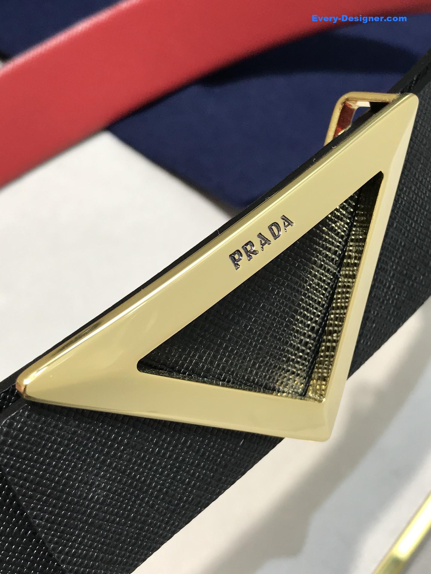 Pra*a saffiano leather belt