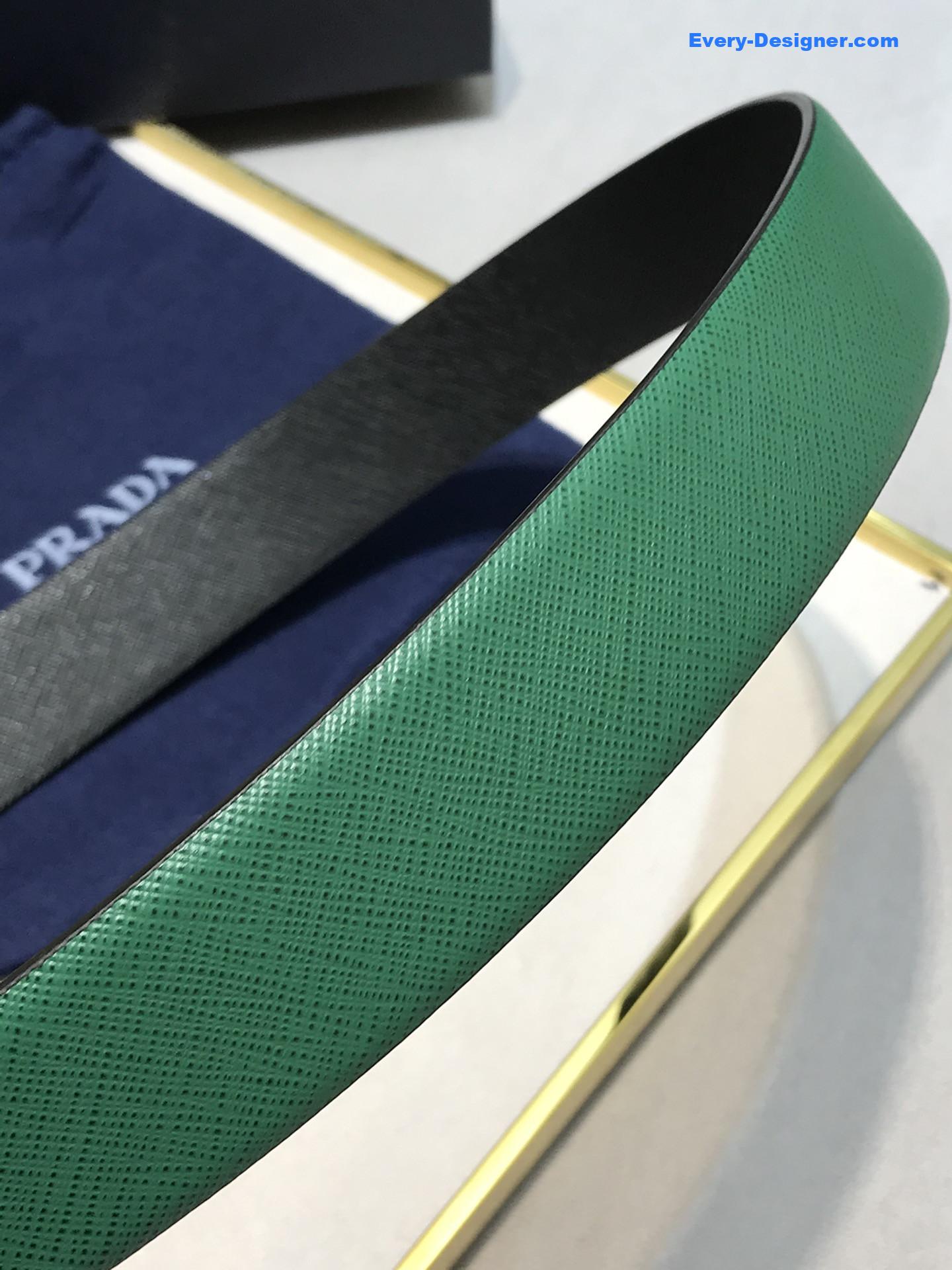 Pra*a saffiano leather belt