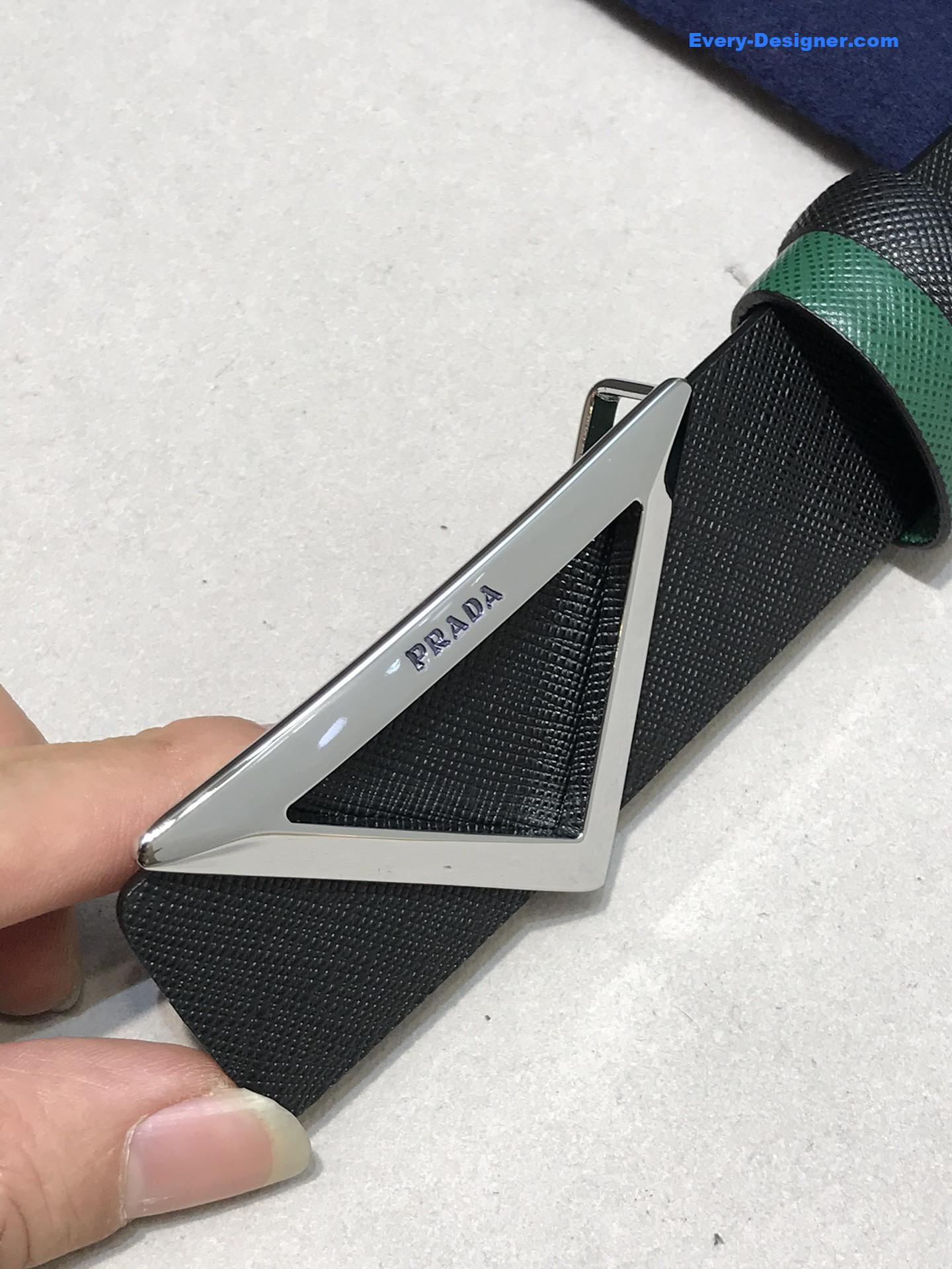 Pra*a saffiano leather belt