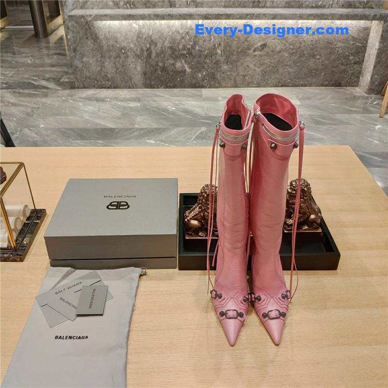 Ba1en*iaga lemon point toe side zip tall boots