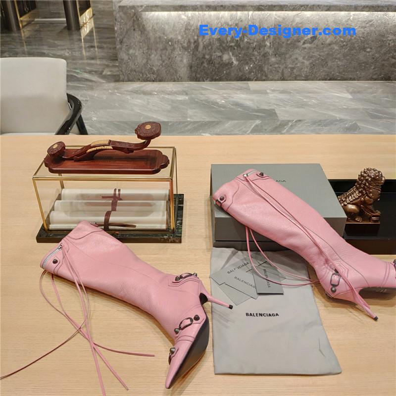 Ba1en*iaga lemon point toe side zip tall boots