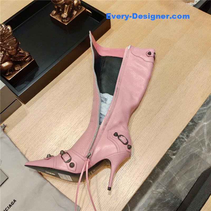 Ba1en*iaga lemon point toe side zip tall boots