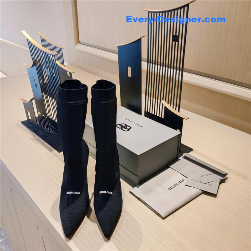 Ba1en*iaga high heel sock boots