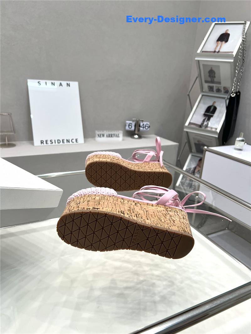 Pra*a woven platform strappy sandals