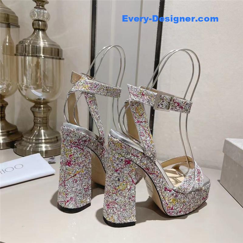J1m*y Ch00 fashion heel sandals