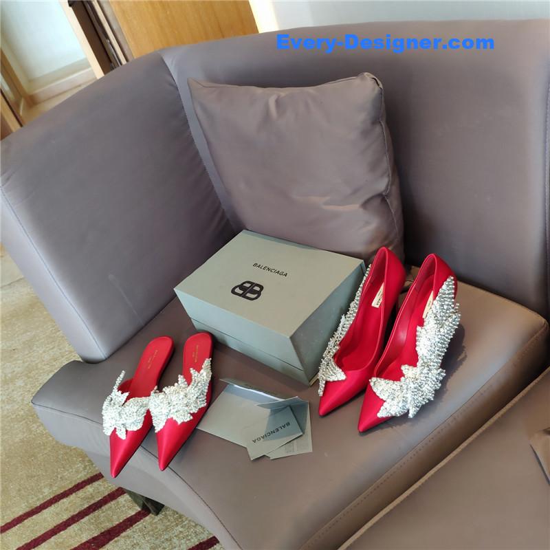 Ba1en*iaga pointed toe sandals
