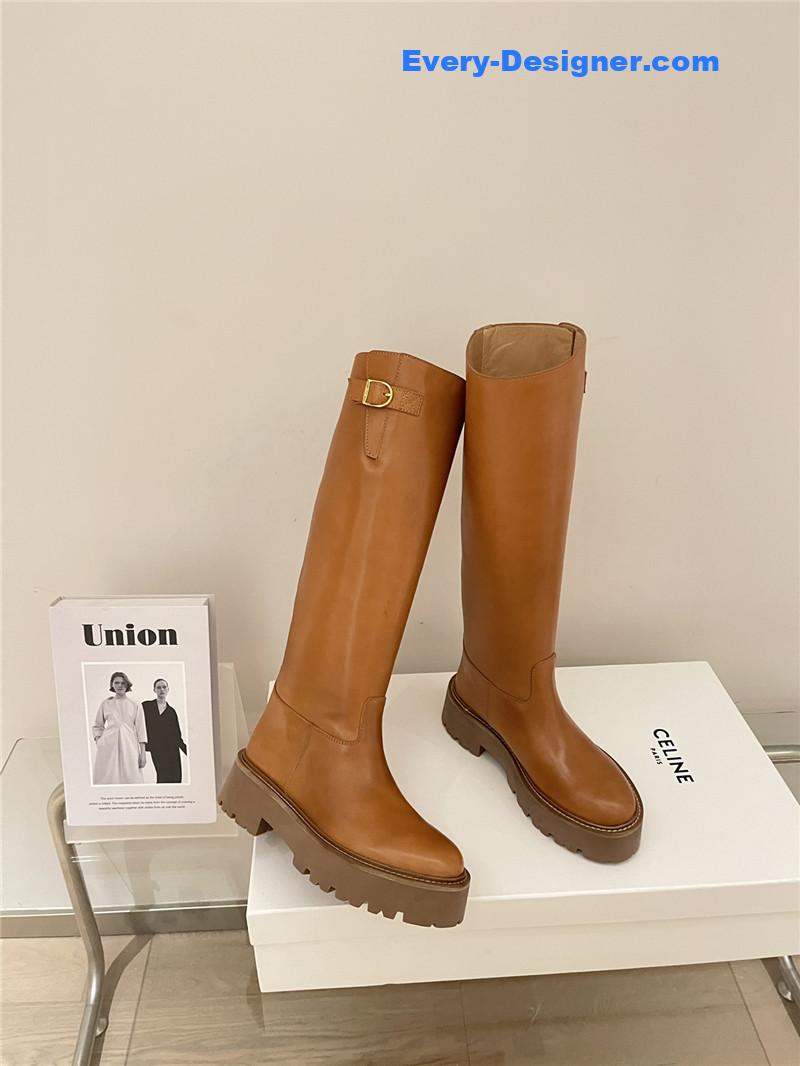 Ce1i*e autumn and winter new thick-soled tall knight boots