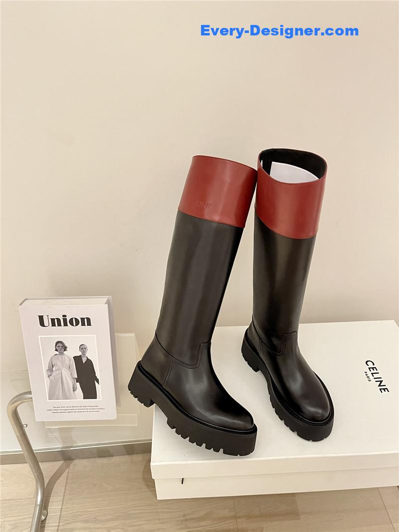 Ce1i*e autumn and winter new thick-soled tall knight boots
