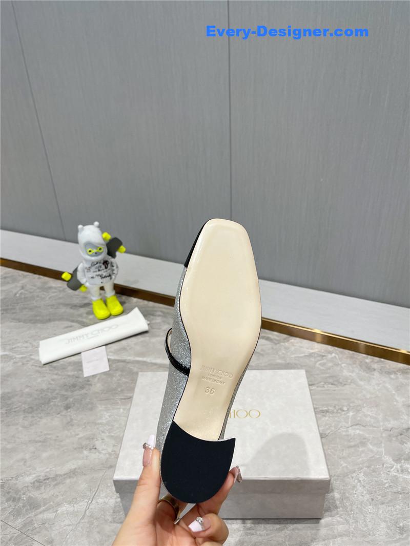 J1m*y Ch00 classic square toe ballerinas