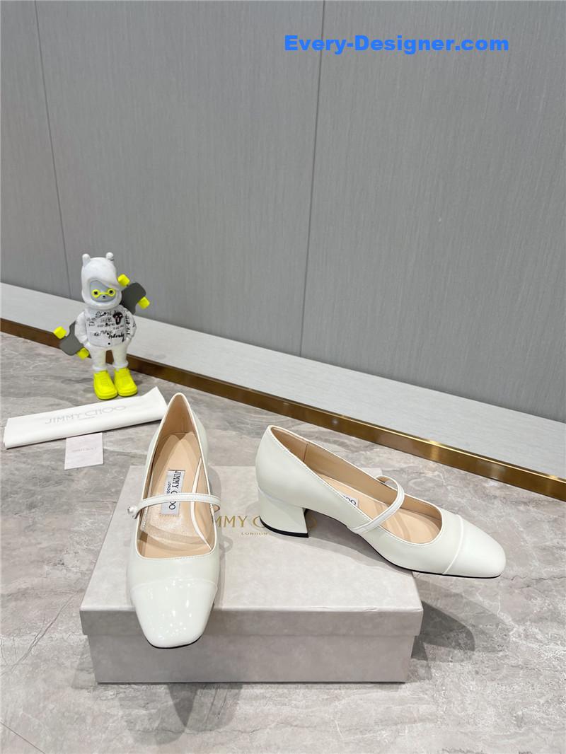 J1m*y Ch00 classic square toe ballerinas