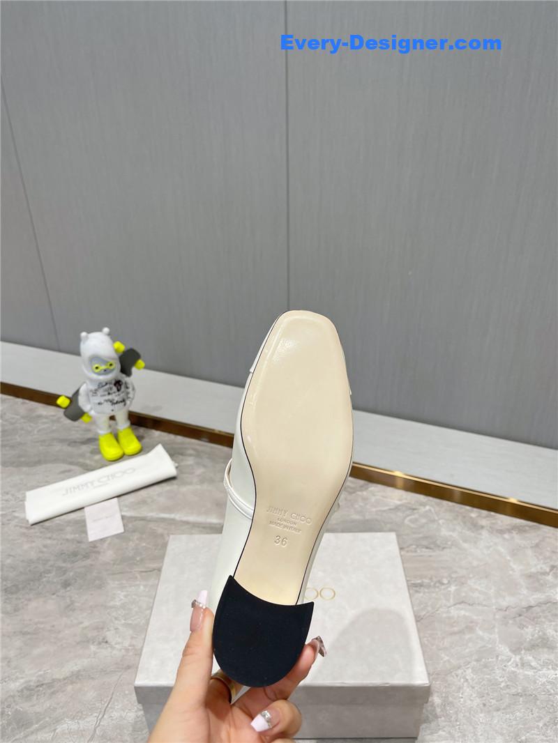 J1m*y Ch00 classic square toe ballerinas