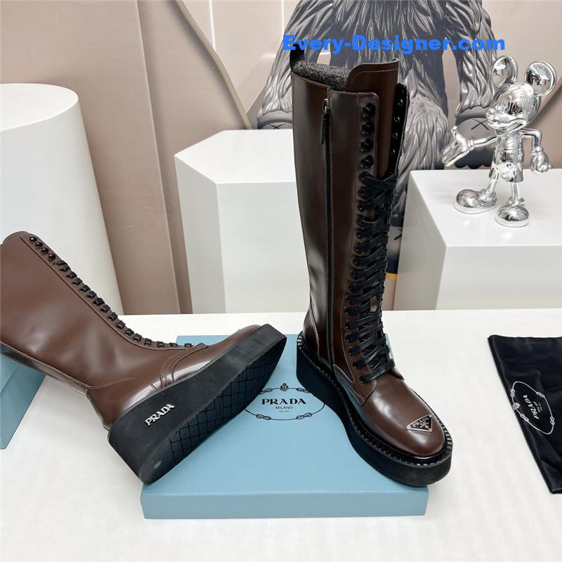 Pra*a round toe platform lace-up boots