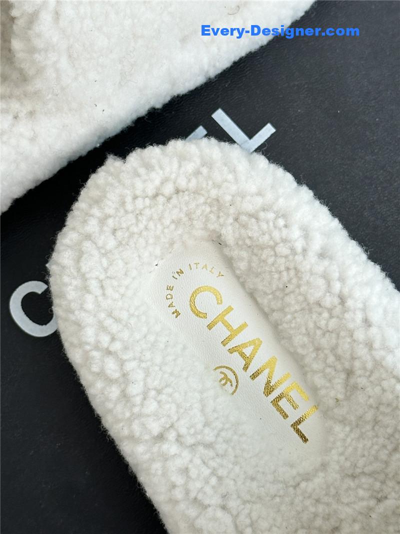 CC classic four seasons double C plush slippers