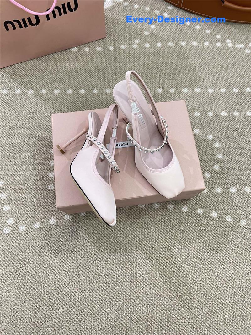 M1um1u new open heel ballet high heels