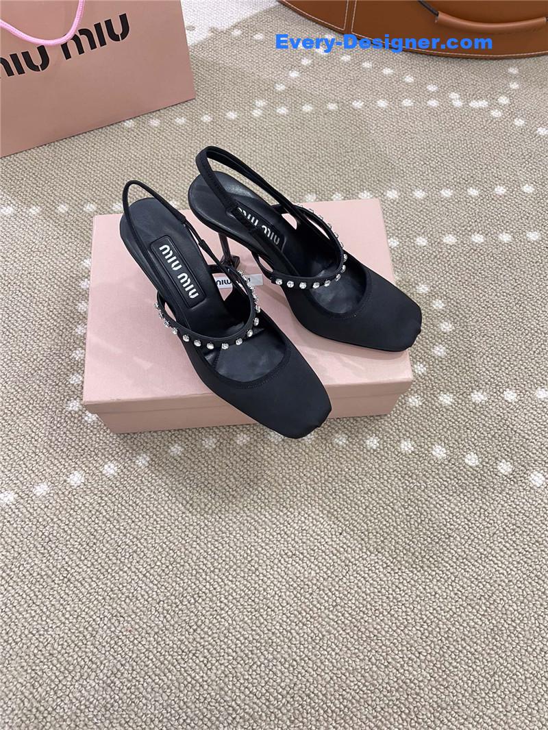 M1um1u new open heel ballet high heels