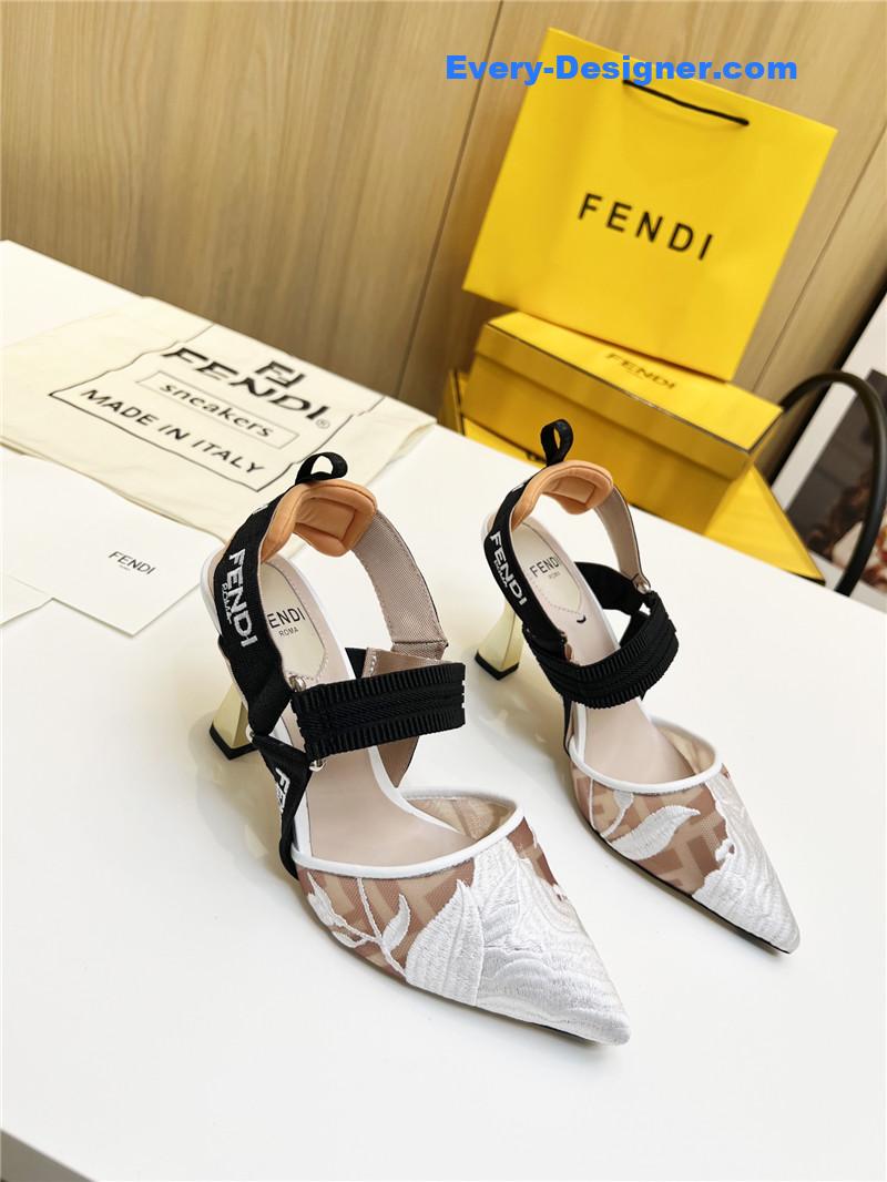 F**di slingback hummingbird pumps