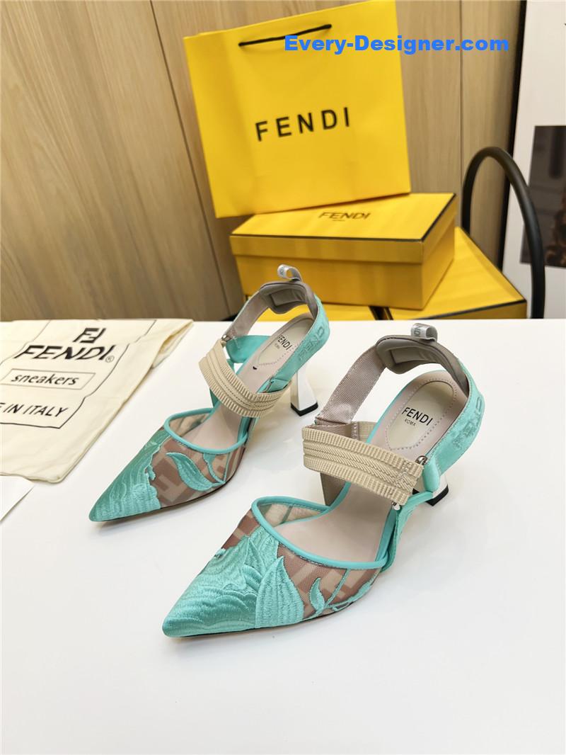 F**di slingback hummingbird pumps