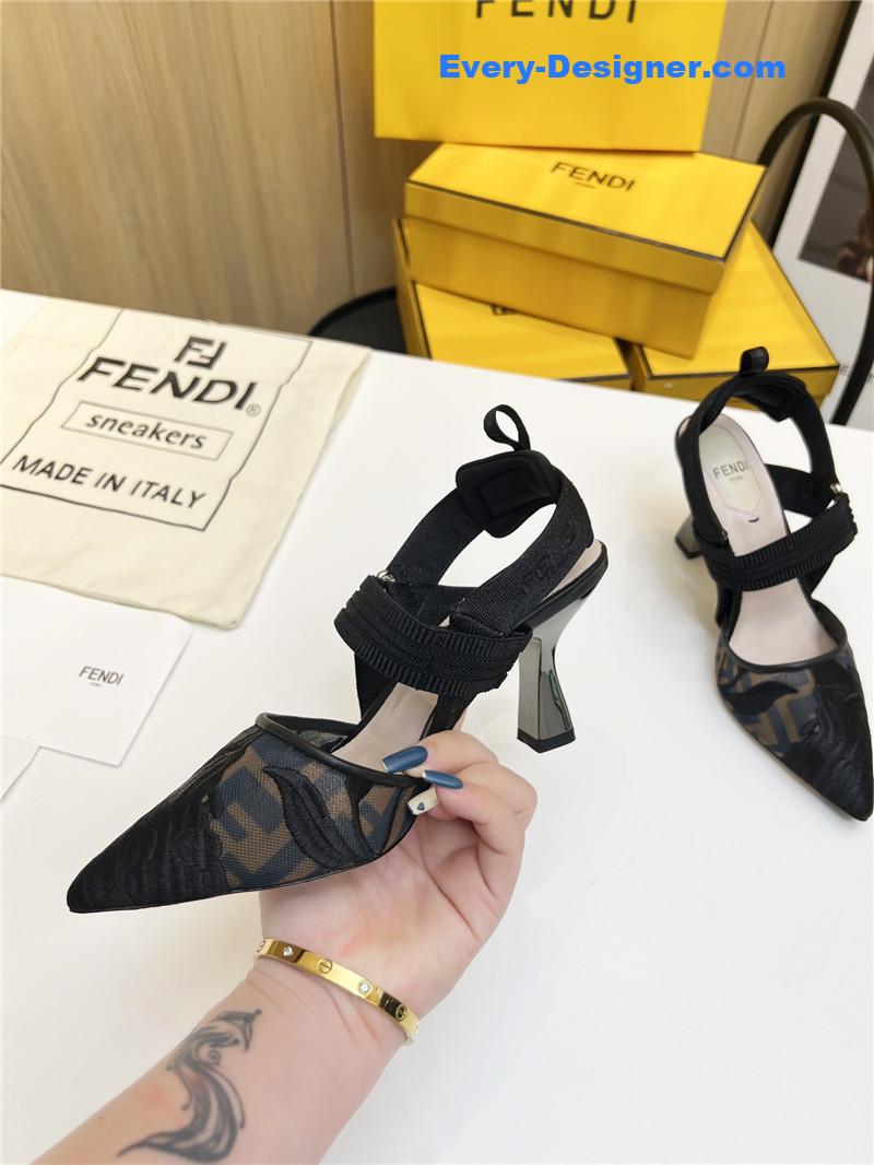 F**di slingback hummingbird pumps