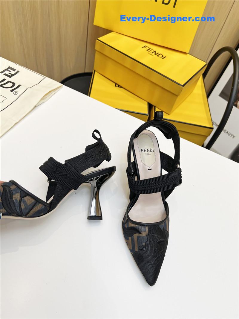 F**di slingback hummingbird pumps