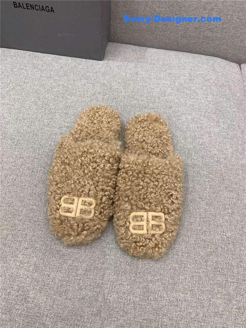 Ba1en*iaga classic fur flat slippers