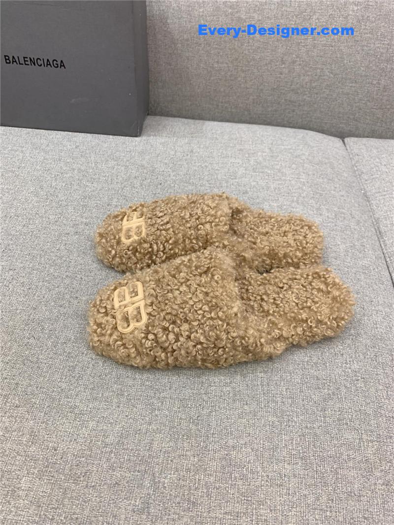 Ba1en*iaga classic fur flat slippers