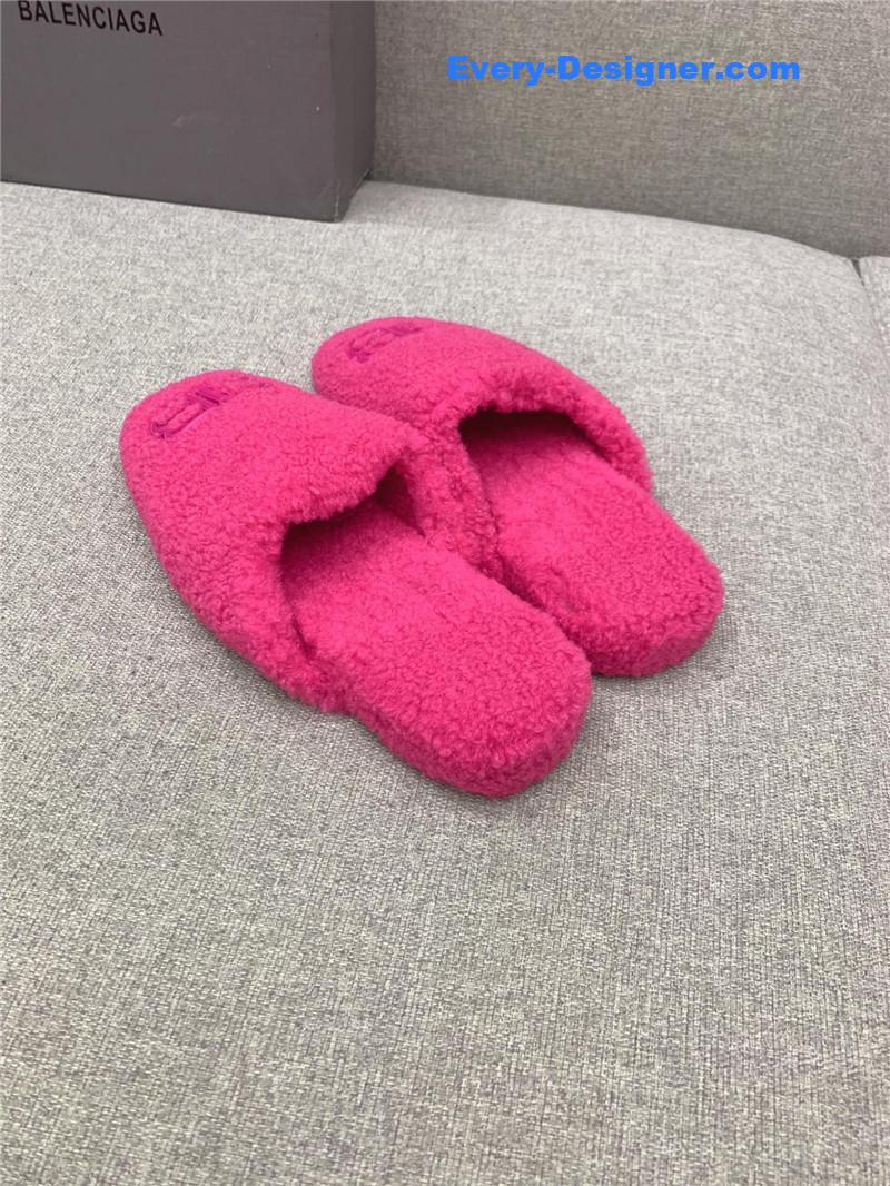Ba1en*iaga classic fur flat slippers