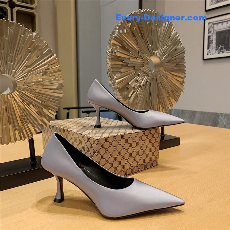 Ba1en*iaga prismatic triangle mules pumps