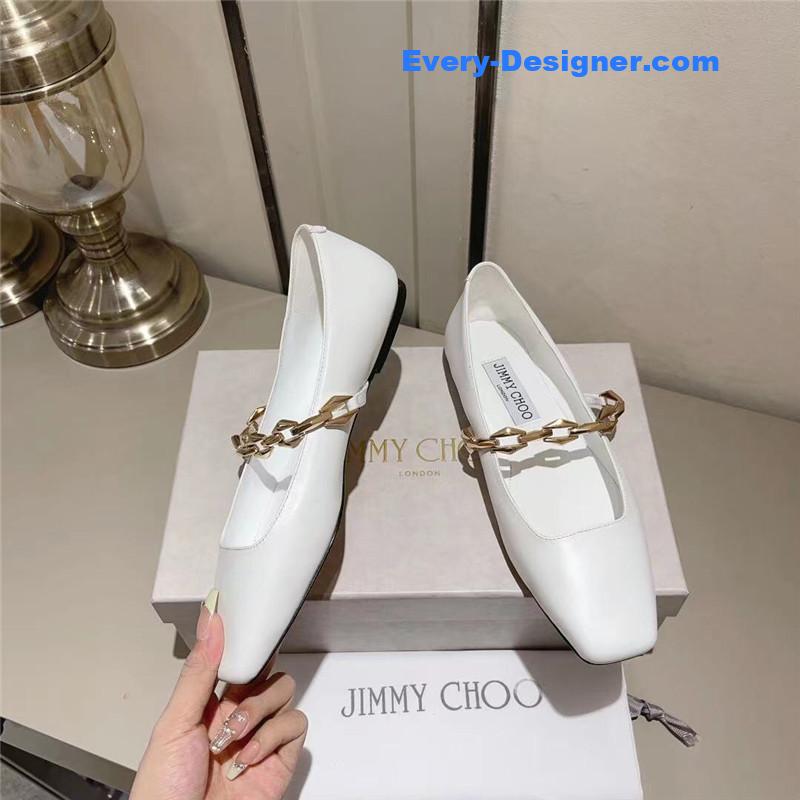 J1m*y Ch00 bow pearl ballet flats