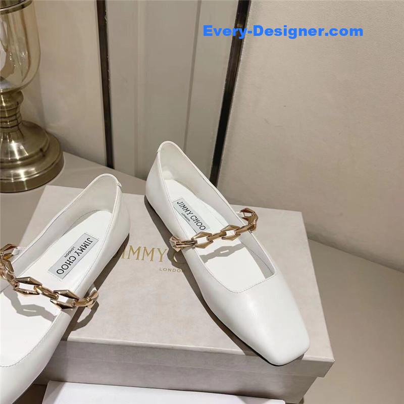 J1m*y Ch00 bow pearl ballet flats