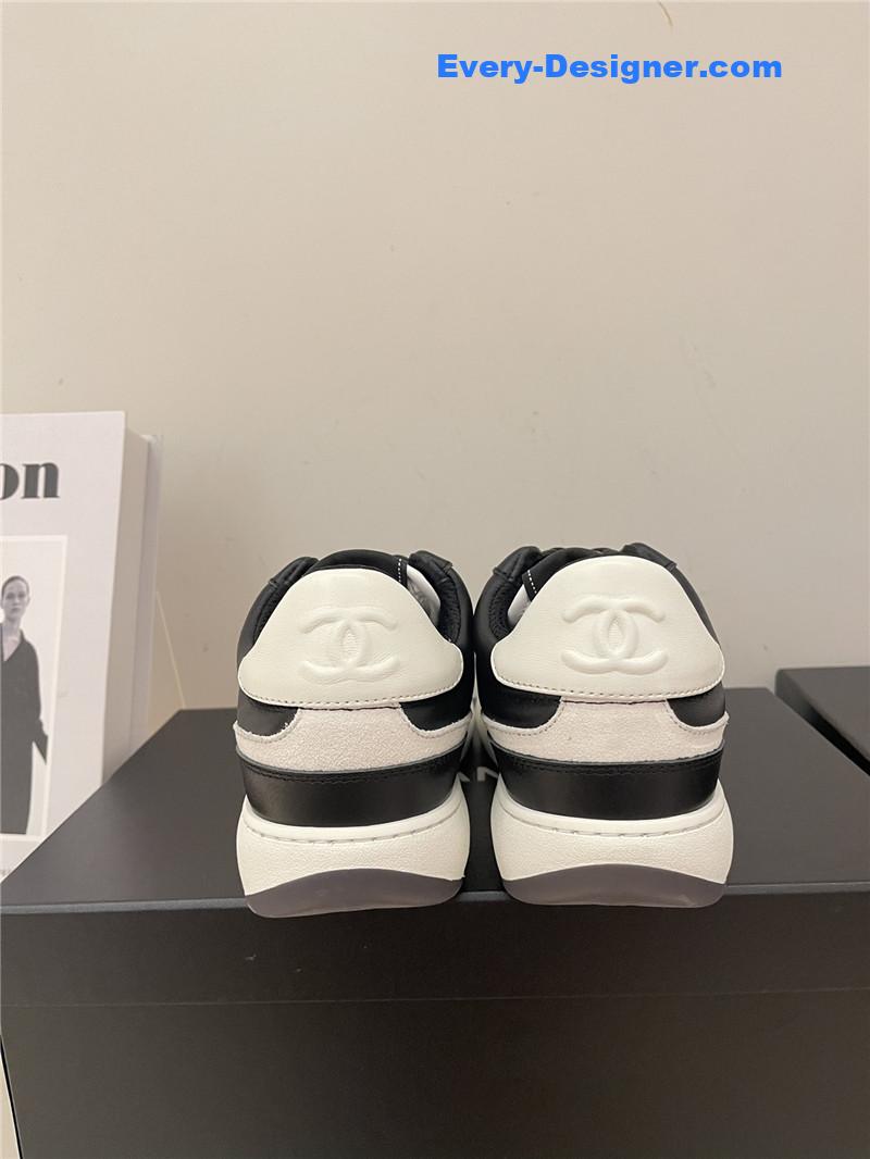 Ch**el early autumn panda color matching sneakers